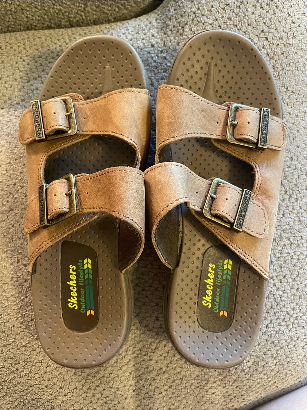 Skechers Women’s Brown Leather Sandals Size 7